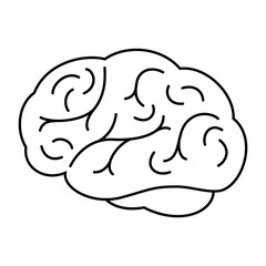 Human brain medical vector icon illustration isolated on white background.