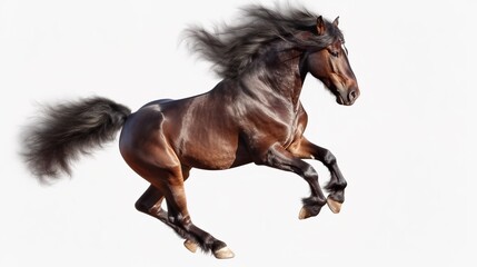Obraz na płótnie Canvas Horse run gallop on transparent background png
