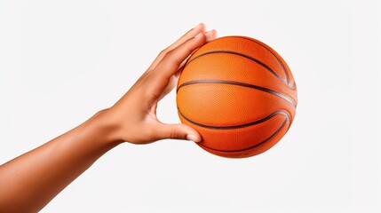 Closeup portrait of a male hand holding basket ball African sportsman png