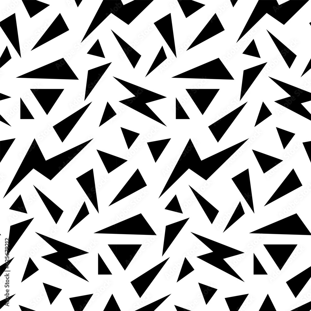 Wall mural abstract background with various sharp, zigzag, triangles, lightning and arrow patterns. aggressive 