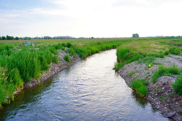 beautiful village landscape in state of Idaho, USA	
