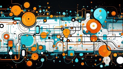 Obraz premium Abstract geometric pattern background with vibrant colors