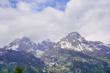 big Snow mountain at Grand Teton National Park in early summer, Wyoming, USA	