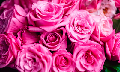 bouquet of pink roses texture of flowers