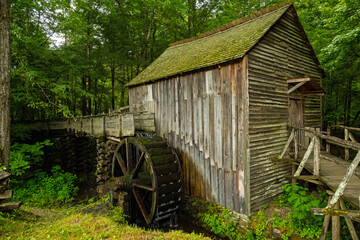 Cades Cove Historical Grist Mill in the Great Smoky Mountains National Park in Tennessee