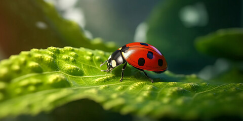 ladybug on leaf