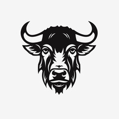 Buffalo logo, buffalo icon, buffalo head, vector
