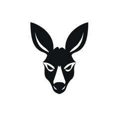 Fototapeta na wymiar Kangaroo logo, kangaroo icon, kangaroo head, vector