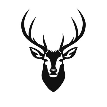 Deer logo, deer icon, deer head, vector