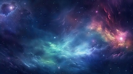 Obraz premium Colorful space galaxy cloud nebula. Stary night cosmos. Universe science astronomy. Supernova background wallpaper.
