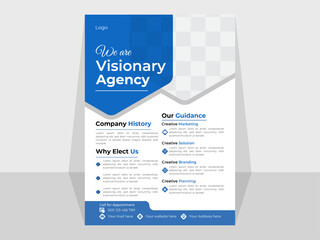 Modern Business Flyer  design layout space for photo background, vector illustration template in A4 size.