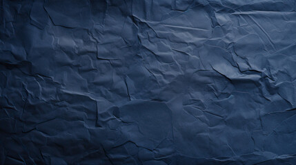dark blue paper crumpled, textured background, empty sheet design for your templates, visual design, AI