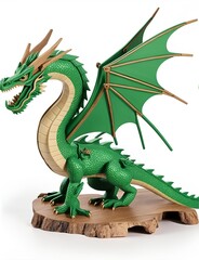 Green dragon figurine symbolizing 2024