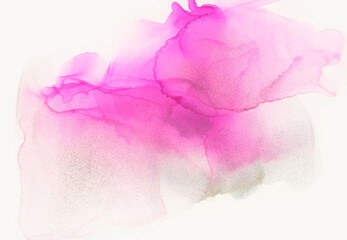 Watercolor and alcohol ink smoke flow texture stain blot paper backgrownd.