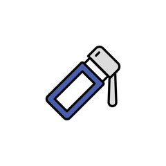 Thermos icon design with white background stock illustration