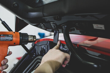 Obraz premium Car wrap detail