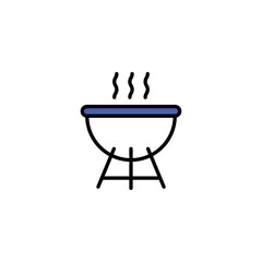 Grill icon design with white background stock illustration