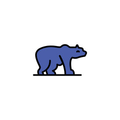 Bear icon design with white background stock illustration