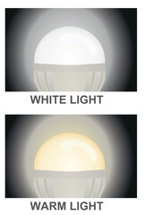 Warm and white light. vector