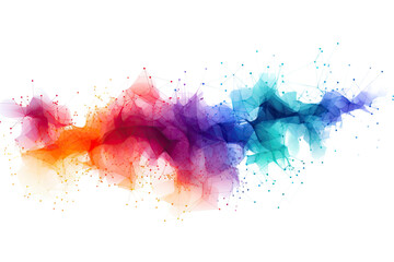 Fototapeta premium abstract futuristic colorful shape isolated on a transparent background, generative ai