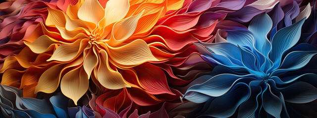 Beautiful abstract colorful flower design