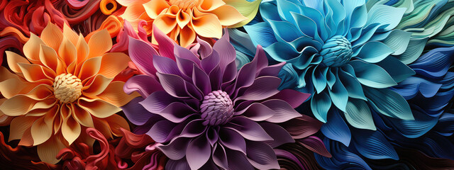 Beautiful abstract colorful flower design