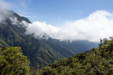 Landscape around the famous death road, the 