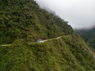 Driving the famous death road, the 