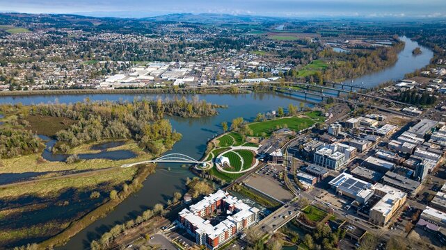 Downtown Salem, Oregon in Spring