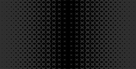 Halftone pattern with rhombuses and stars. Abstract geometric gradient background. Vector illustration.