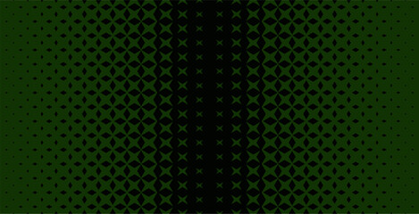 Halftone pattern with rhombuses and stars. Abstract geometric gradient background. Vector illustration.
