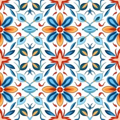 Fototapeta premium seamless pattern with flowers, generative AI 