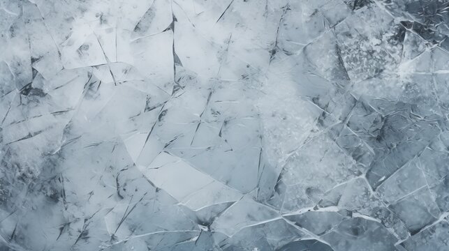 Natural scratched ice at the ice rink as texture or background for winter composition Generative AI