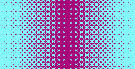 Obraz premium Halftone pattern with rhombuses and stars. Abstract geometric gradient background. Vector illustration.