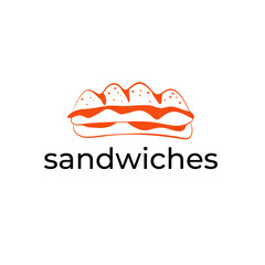 big sandwich simple vector illustration