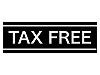 TAXFREE横長ラベル：黒