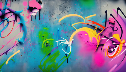 Obraz premium colorful abstract, graffiti background, sprayer background, graffiti art