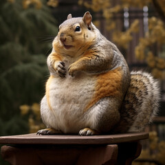 Overweight squirrel
