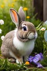 Obraz premium rabbit in the grass