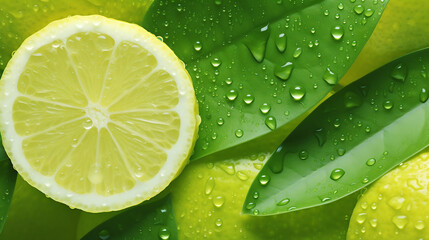 Fototapeta na wymiar green lemon freshness