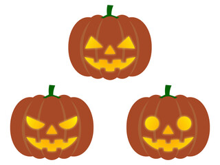 ハロウィンかぼちゃアイコンセットE