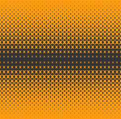 Halftone pattern with rhombuses and stars. Abstract geometric gradient background. Vector illustration,