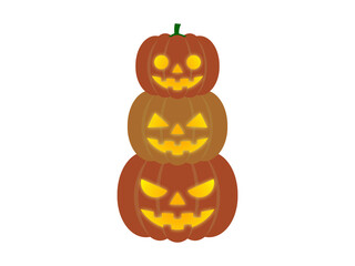 親子ハロウィンかぼちゃアイコンE