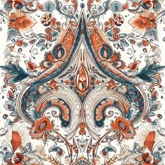 pattern with paisley, generative Ai 