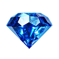 Blue diamond isolated on white background - obrazy, fototapety, plakaty
