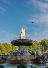 Brunnen an der Rotonde in Aix-en-Provence, Frankreich