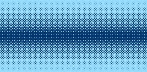 Halftone pattern with rhombuses and stars. Abstract geometric gradient background. Vector illustration,