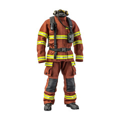 Firefighter Uniform. isolated object, transparent background
