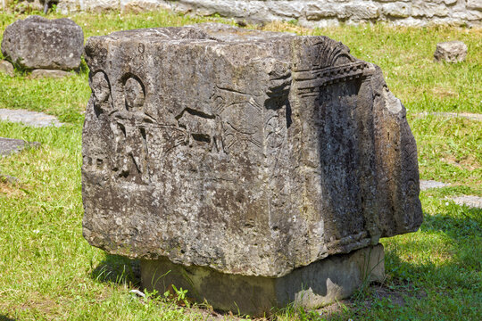 Medieval Croatian Stecak Tombstones in Bihac City Park