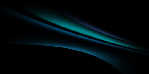 Сolorful flow poster. Wave liquid lines and shapes in black color background